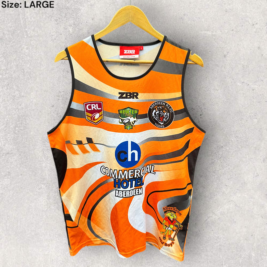 ABEERDEEN TIGERS CRL RUGBY LEAGUE SINGLET