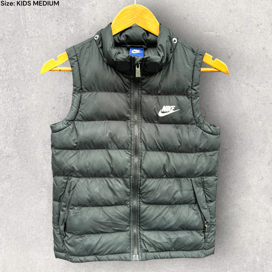 NIKE BLACK SLEEVELESS PUFFER JACKET