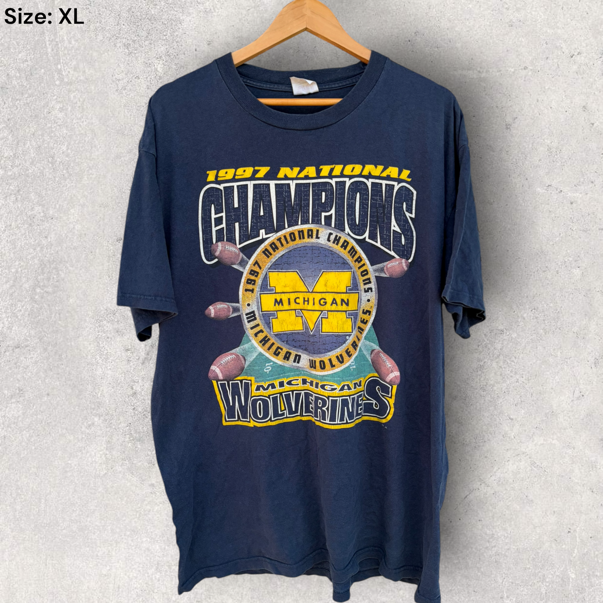 Michigan Wolverines 1997 NCAA Champions Gridiron Vintage Shirt