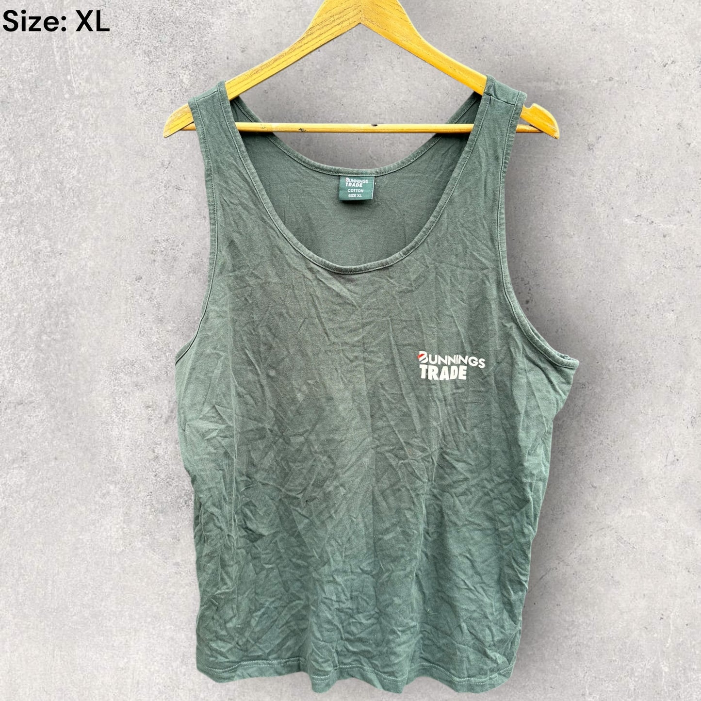 BUNNINGS TRADE GREEN SINGLET