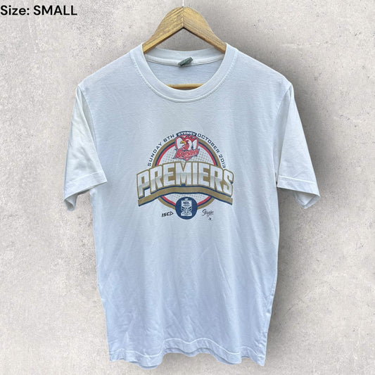 SYDNEY ROOSTERS 2013 PREMIERS WHITE SHIRT
