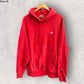 CHAMPION REVERSE WEAVE RED HOODED JUMPER