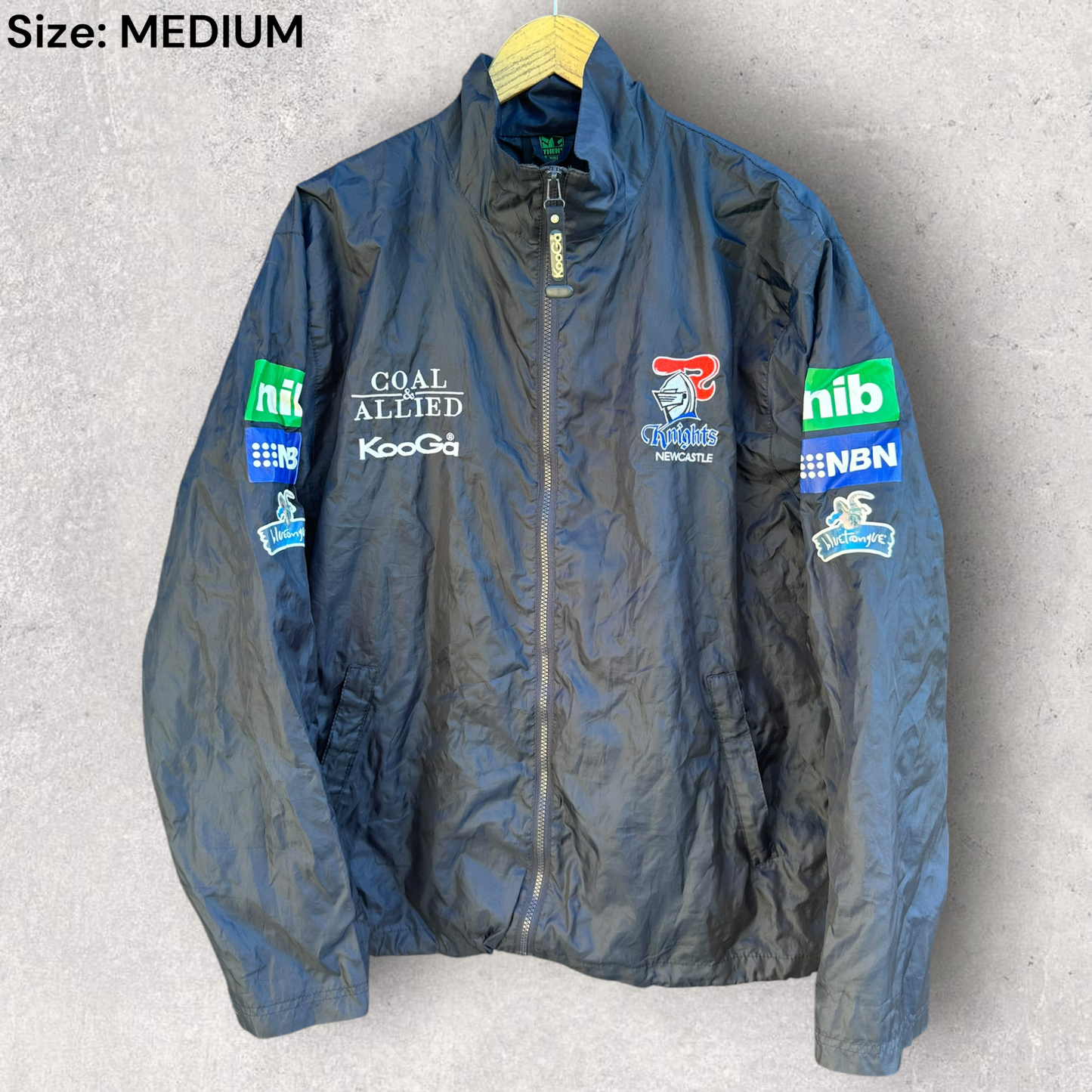 Newcastle Knighte Kooga NRL Rugby League Full Zip Windbreaker Jacket