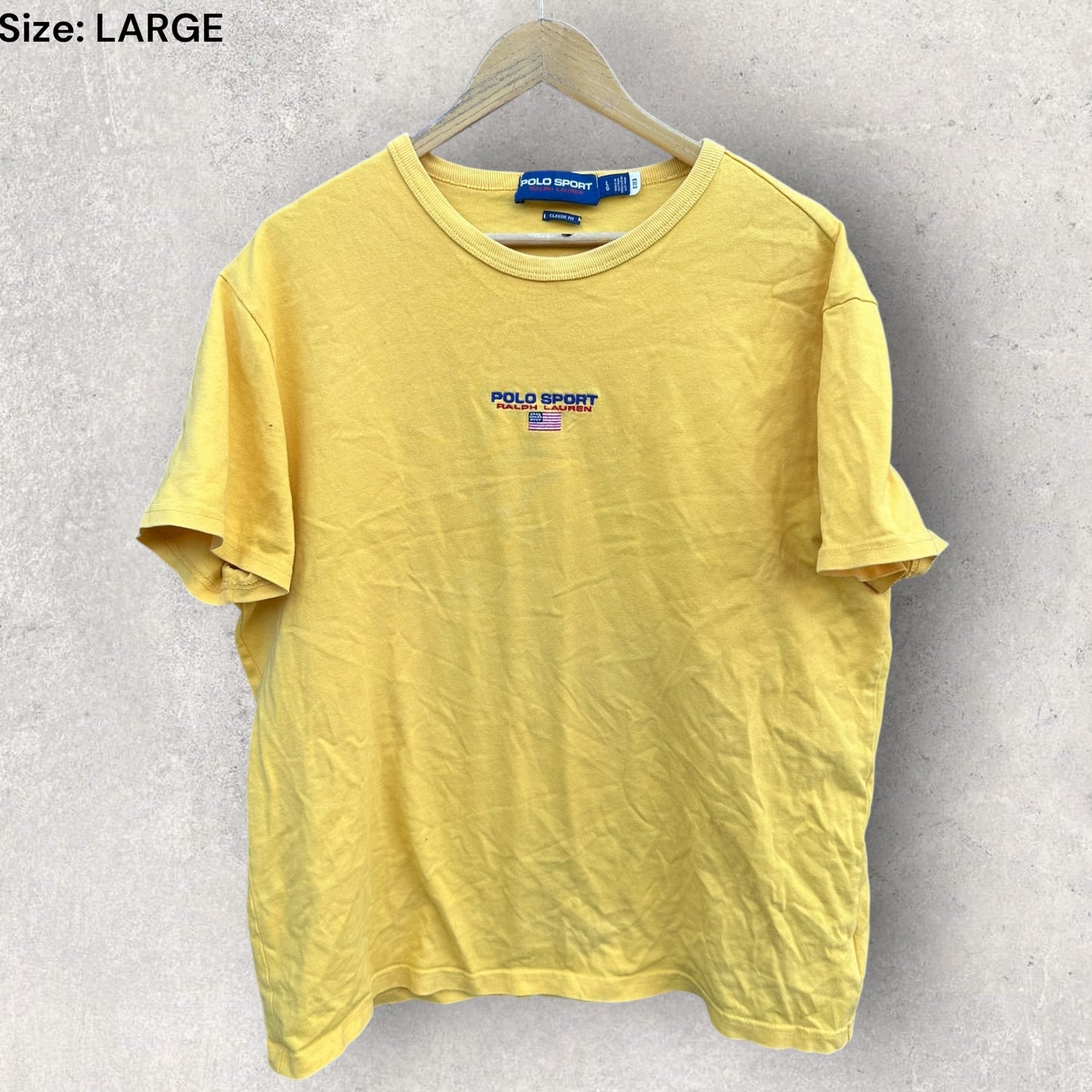 RALPH LAUREN POLO SPORT YELLOW SHORT SLEEVE SHIRT