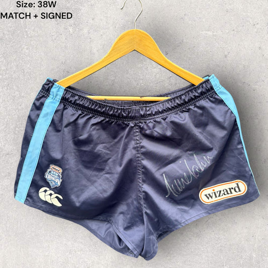 NEW SOUTH WALES BLUES STATE OF ORIGIN TIMANA TAHU MATCH WORN SHORTS VINTAGE