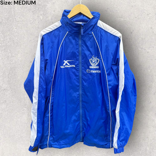NORTH MELBOURNE KANGAROOS XBLADES ON FIELD BLUE WINDBREAKER JACKET