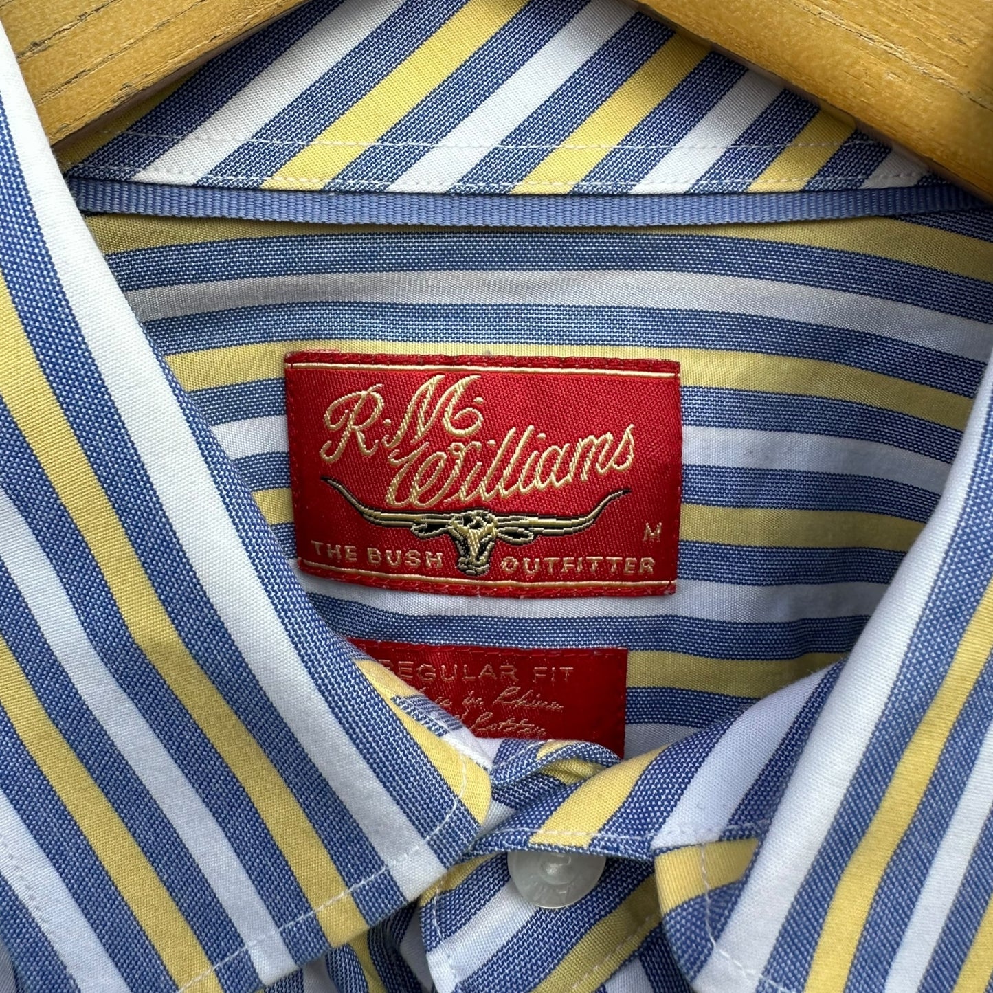 RM WILLIAMS VINTAGE LONG SLEEVE BLUE/YELLOW/WHITE SHIRT
