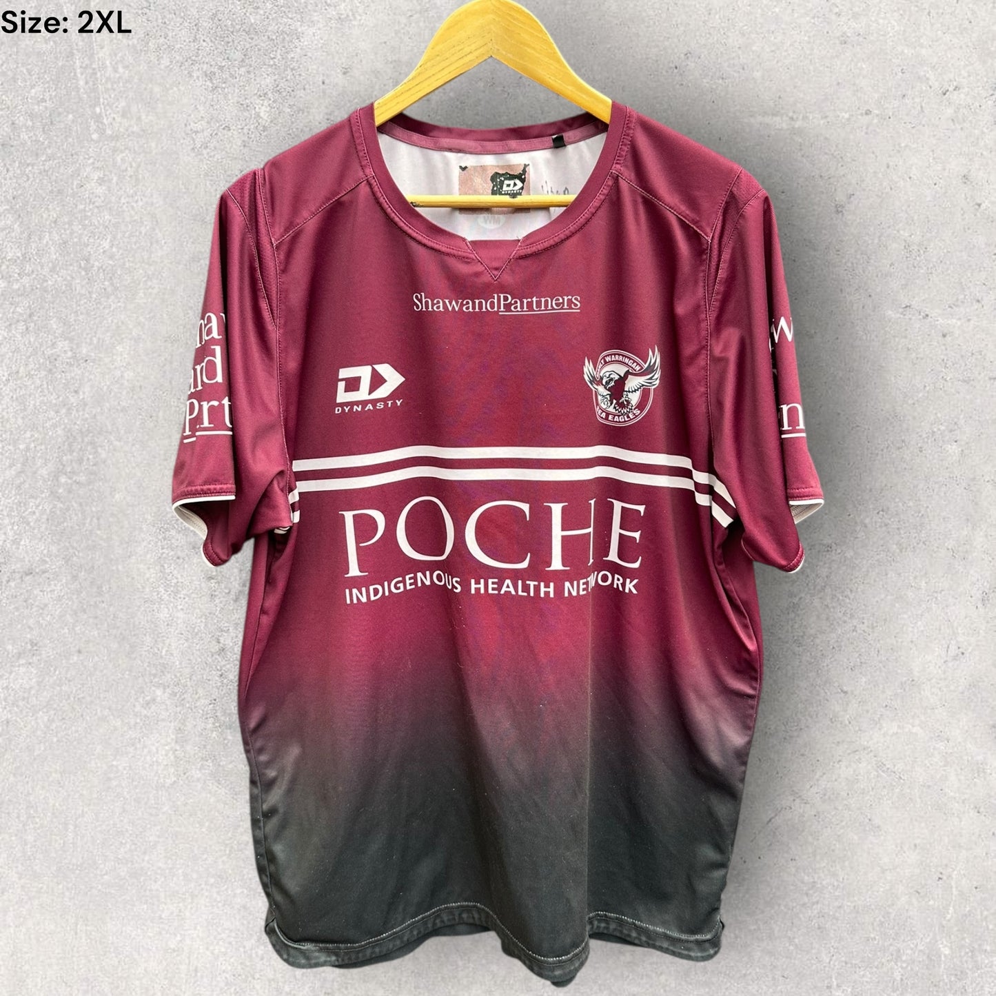 MANLY WARRINGAH SEA EAGLES PLAYER ISSUED TRAINING SHIRT