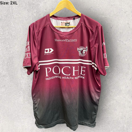MANLY WARRINGAH SEA EAGLES PLAYER ISSUED TRAINING SHIRT