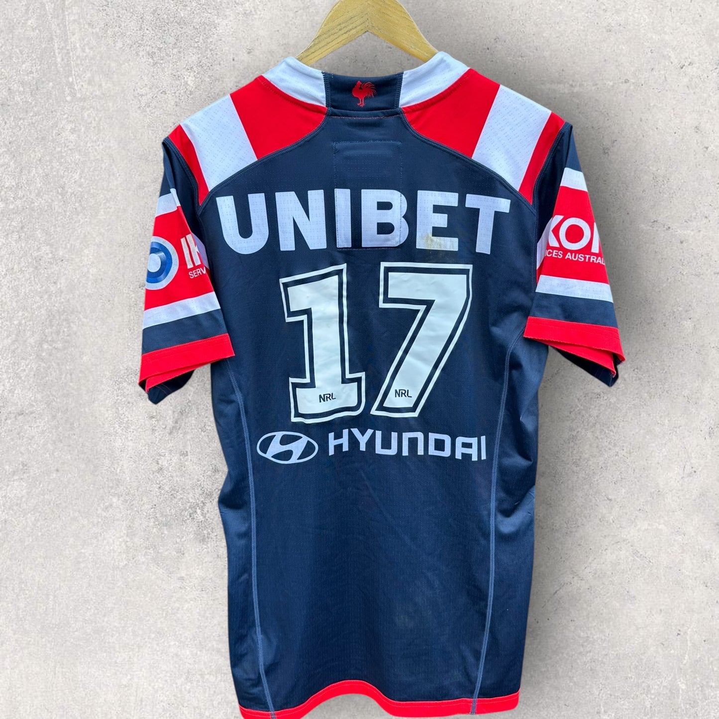 SYDNEY ROOSTERS 2024 MATCH WORN + SIGNED CHARITY NEST JERSEY ISSUED TO TERRELL MAY
