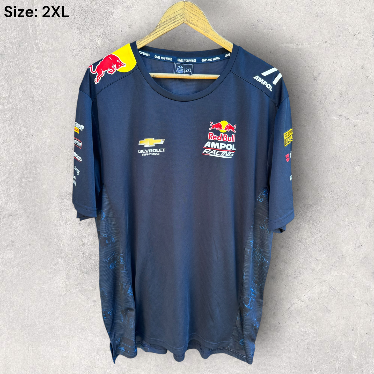 Red Bull Ampol Racing V8 Supercars Blue Short Sleeve Shirt
