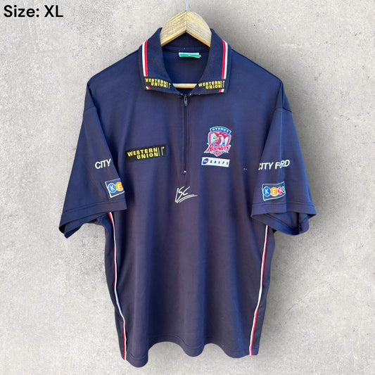 Sydney Roosters Western Union ISC Vintage Blue Media Polo
