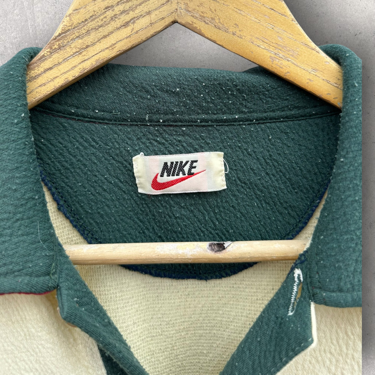 Nike Cream Vintage Collared Short Sleeve Shirt