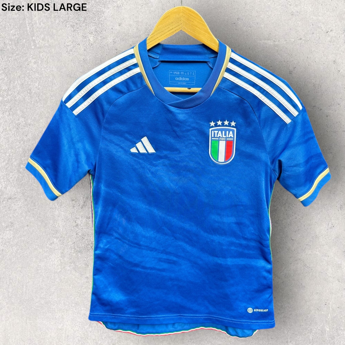 ITALY ADIDAS 2022 KIDS HOME FOOTBALL JERSEY