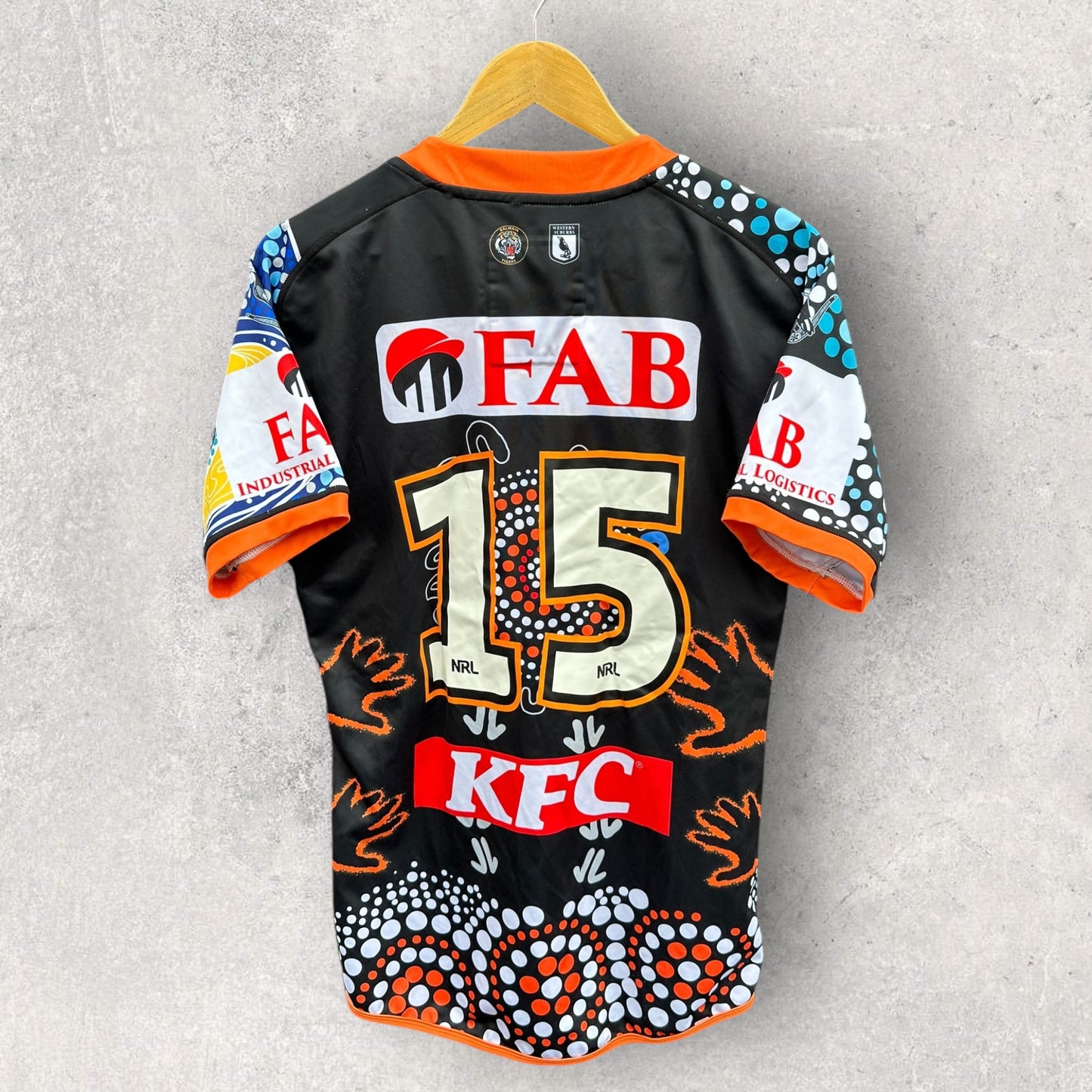 JOE OFAHENGAUE WESTS TIGERS 2023 INDIGENOUS MATCH WORN JERSEY