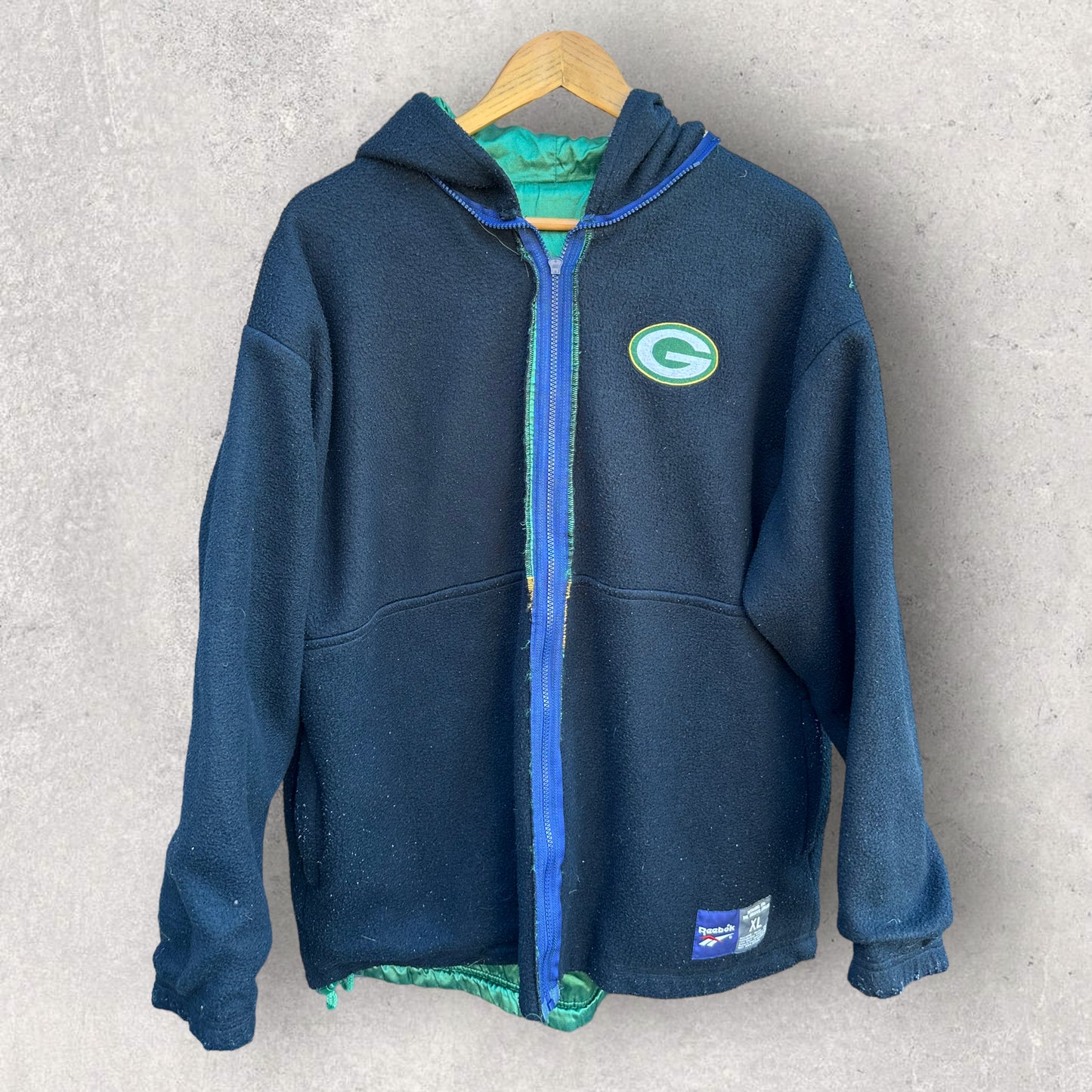 GREEN BAY PACKERS REEBOK VINTAGE REVERSE JACKET