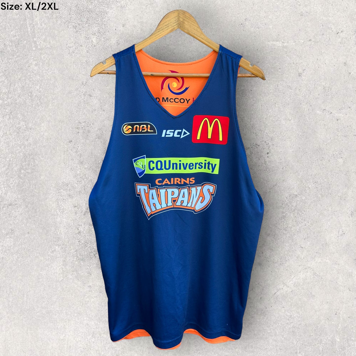 CAIRNS TAIPANS ISC PLAYER ISSUED REVERSE TRAINING JERSEY