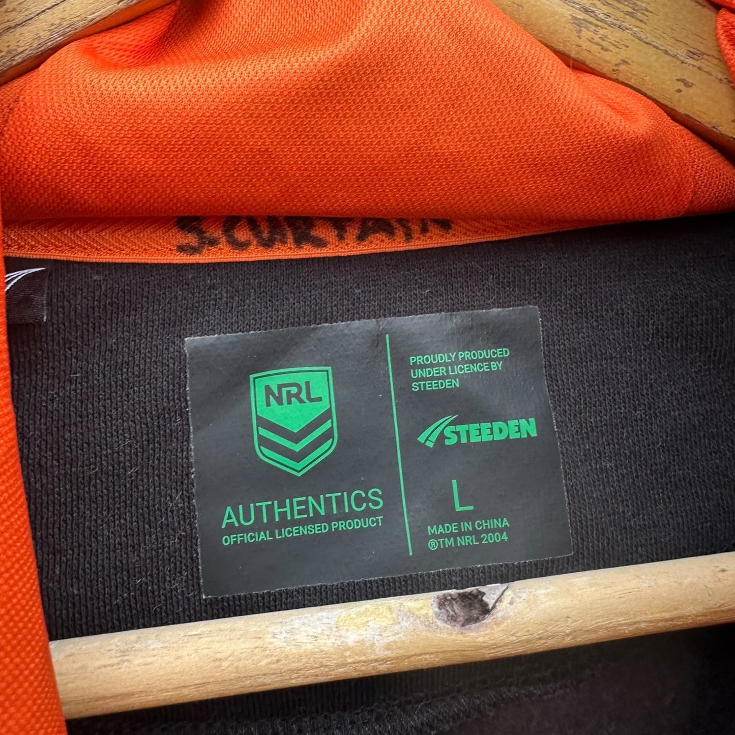 Wests Tigers 2023 STEEDAN Hooded Jumper Player Issued To Sophie Curtain