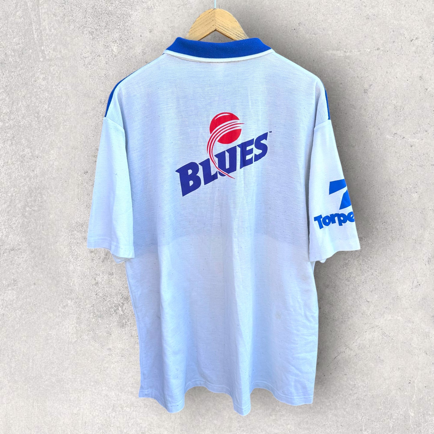 NSW SPEED BLITZ BLUES VINTAGE CRICKET TRAINING POLO SHIRT
