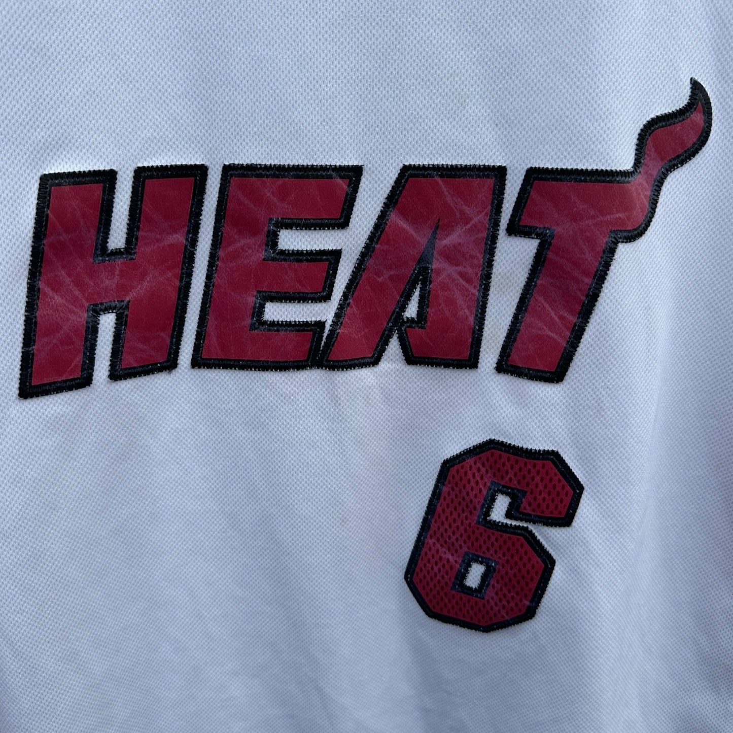 LEBRON JAMES MIAMI HEAT ADIDAS SWINGMAN WHITE NBA JERSEY