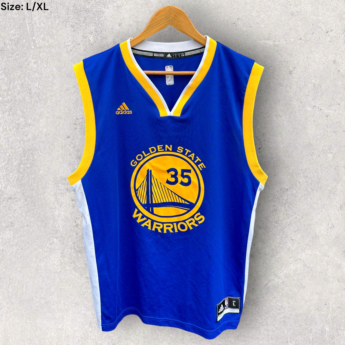 KEVIN DURANT GOLDEN STATE WARRIORS ADIDAS 2015 JERSEY