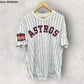 HOUSTON ASTROS COOPERSTOWN MLB 2012 PINSTRIPPED SHIRT