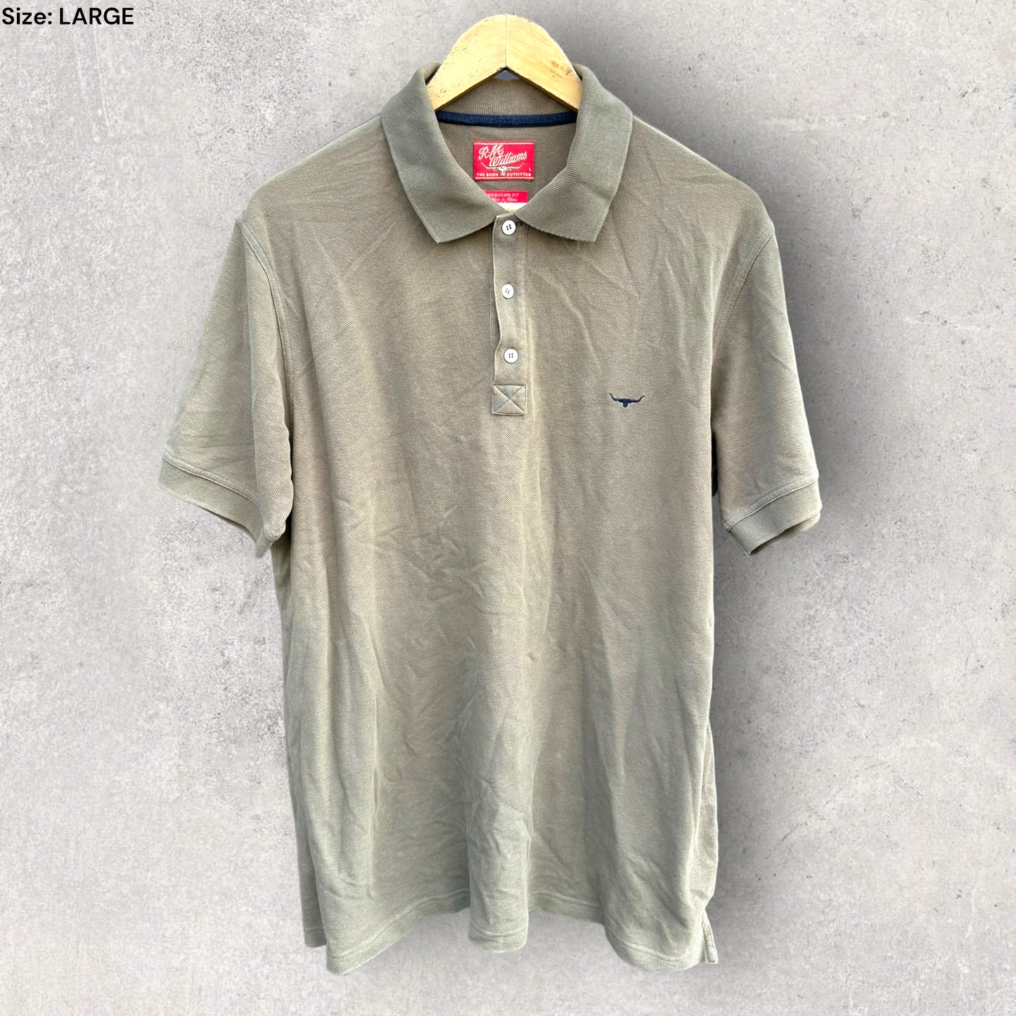 RM WILLIAMS BIEGE POLO SHIRT