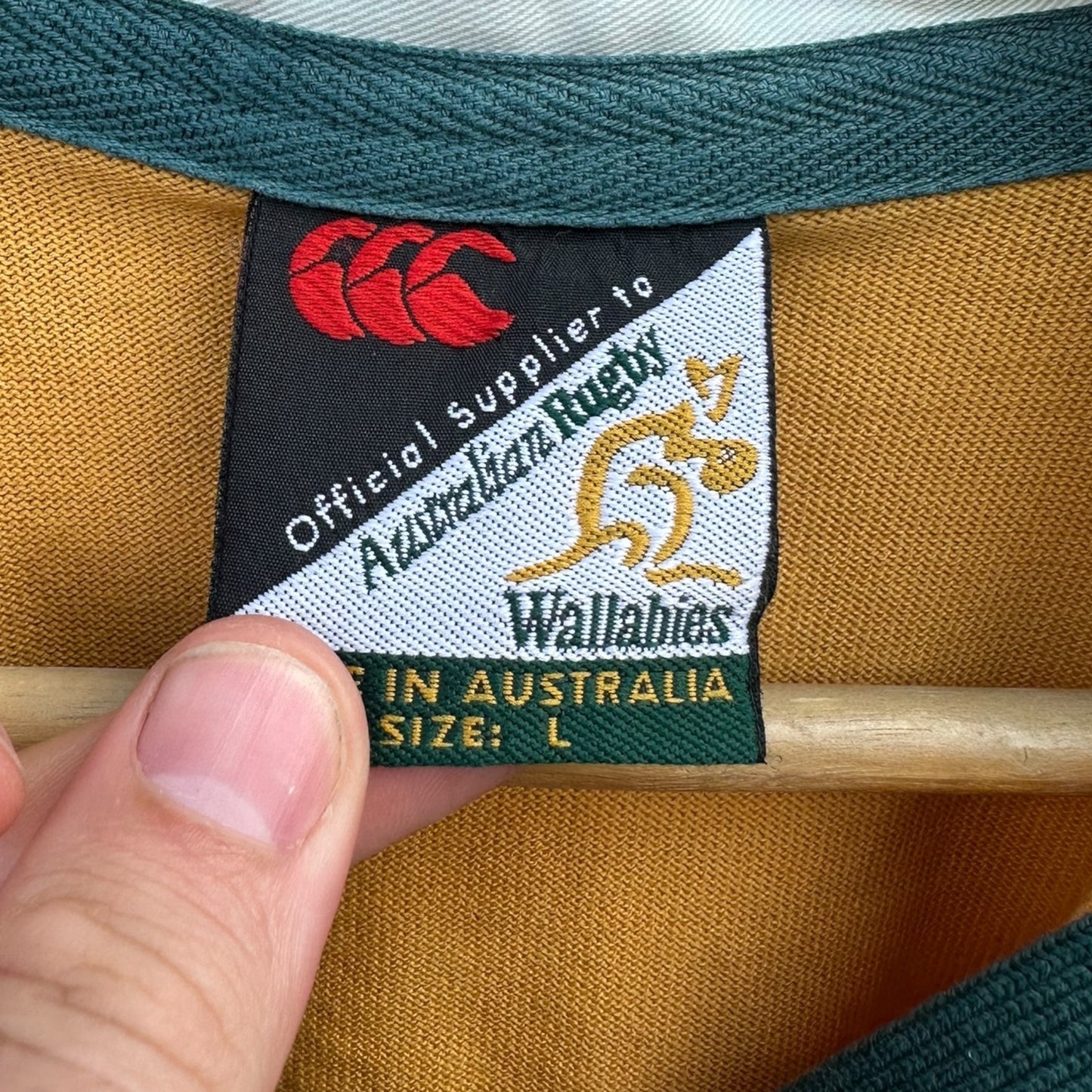 AUSTRALIAN WALLABIES VINTAGE CANTERBURY LONG SLEEVE RUGBY UNION JERSEY