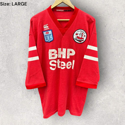 ILLAWARRA STEELERS 1986 CANTERBURY VINTAGE 3/4 SLEEVE NSWRL JERSEY