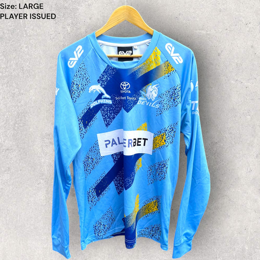 NORTHS DEVILS LONG SLEEVE PLAYER TRAINING SHIRT ISSUED TO ORYN KEELEY