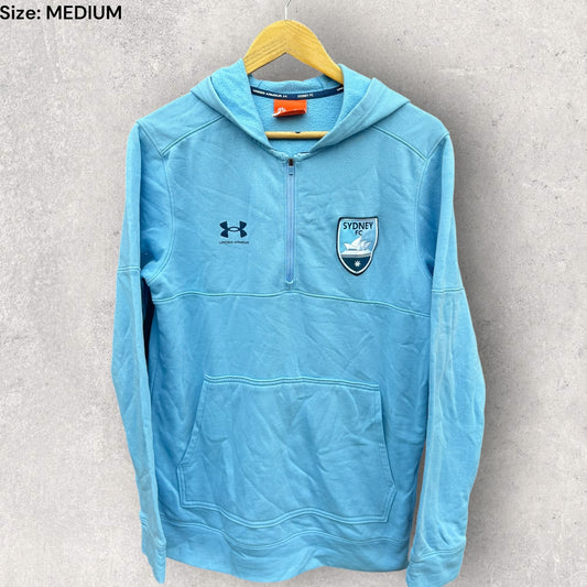 SYDNEY FC UNDER ARMOUR HALF ZIP HOODED JACKET