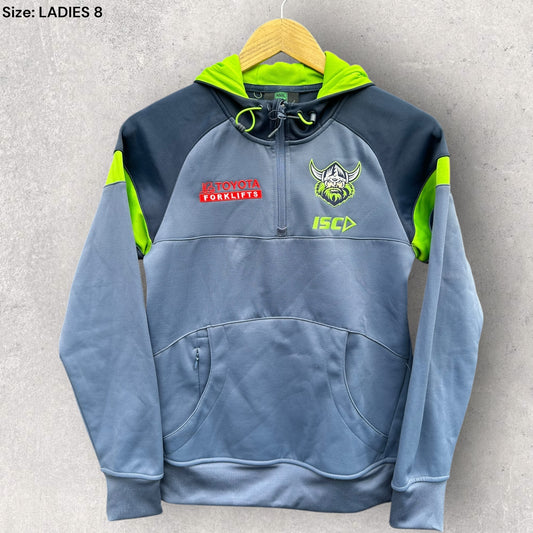 CANBERRA RAIDERS ISC GREY PULLOVER HOODED JUMPER