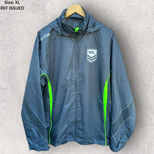 NRL REFEREE ISSUED WINDBREAKER GREY JACKET