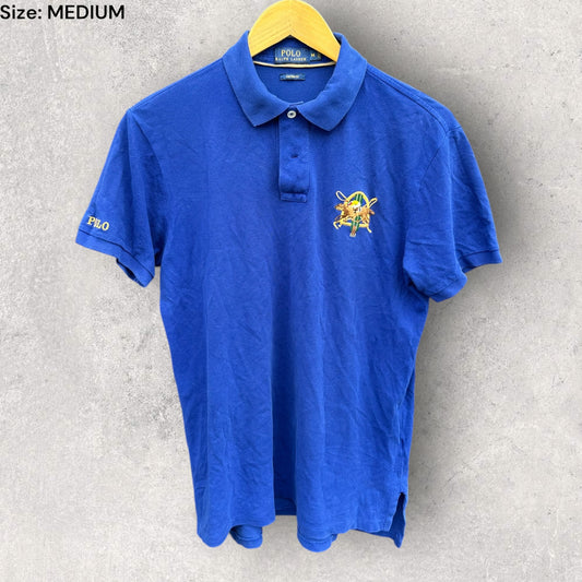 RALPH LAUREN POLO BLUE SHORT SLEEVE POLO SHIRT