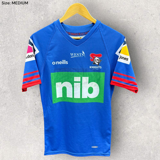 NEWCASTLE KNIGHTS PLAYER ISSUED TRAINING DRILL WORN JERSEY