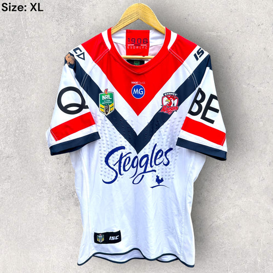 SYDNEY ROOSTERS 2018 AWAY MATCH WORN JERSEY BY BOYD CORDNER