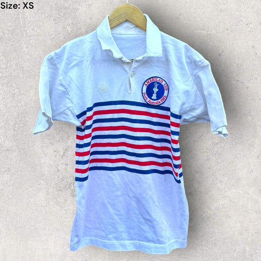 AMERICAS CUP PERTH 1987 VINTAGE WHITE COTTON JERSEY