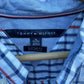 TOMMY HILFIGER LONG SLEEVE WHITE BUTTON UP CHECKERED SHIRT