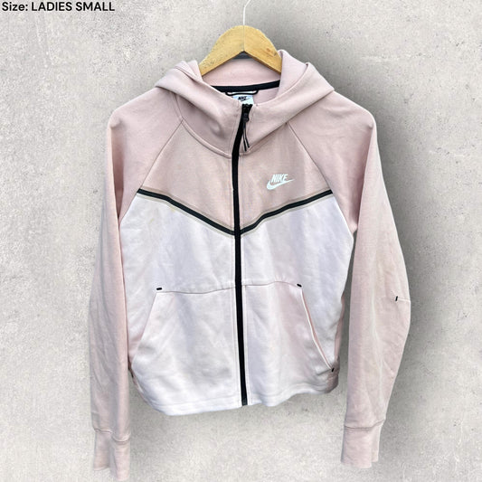 NIKE PINK WOMENS DRI FIT HOODED JUMPER