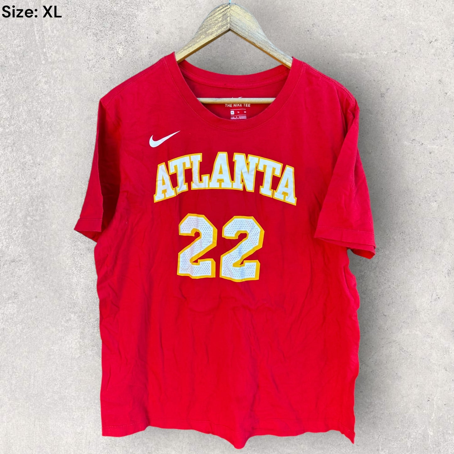 CAM REDDISH ATLANTA HAWKS NIKE NBA RED SHIRT