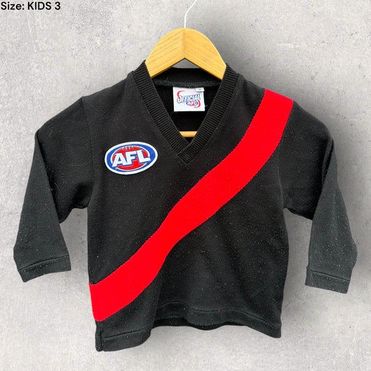 ESSENDON BOMBERS VINTAGE COTTON KIDS JERSEY