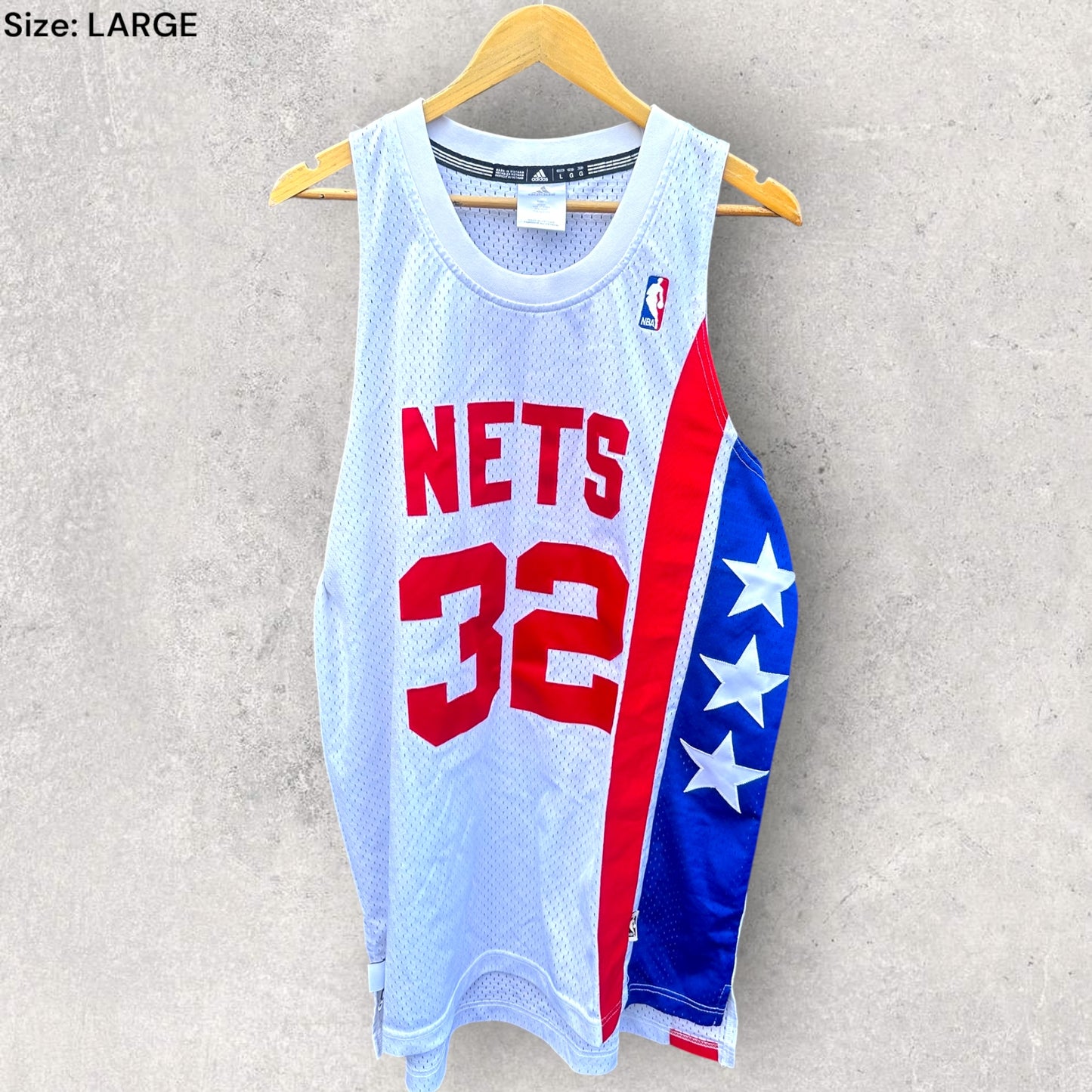 JULIUS ERVING NEW YORK NETS ADIDAS 2012 HARDWOOD CLASSIC JERSEY