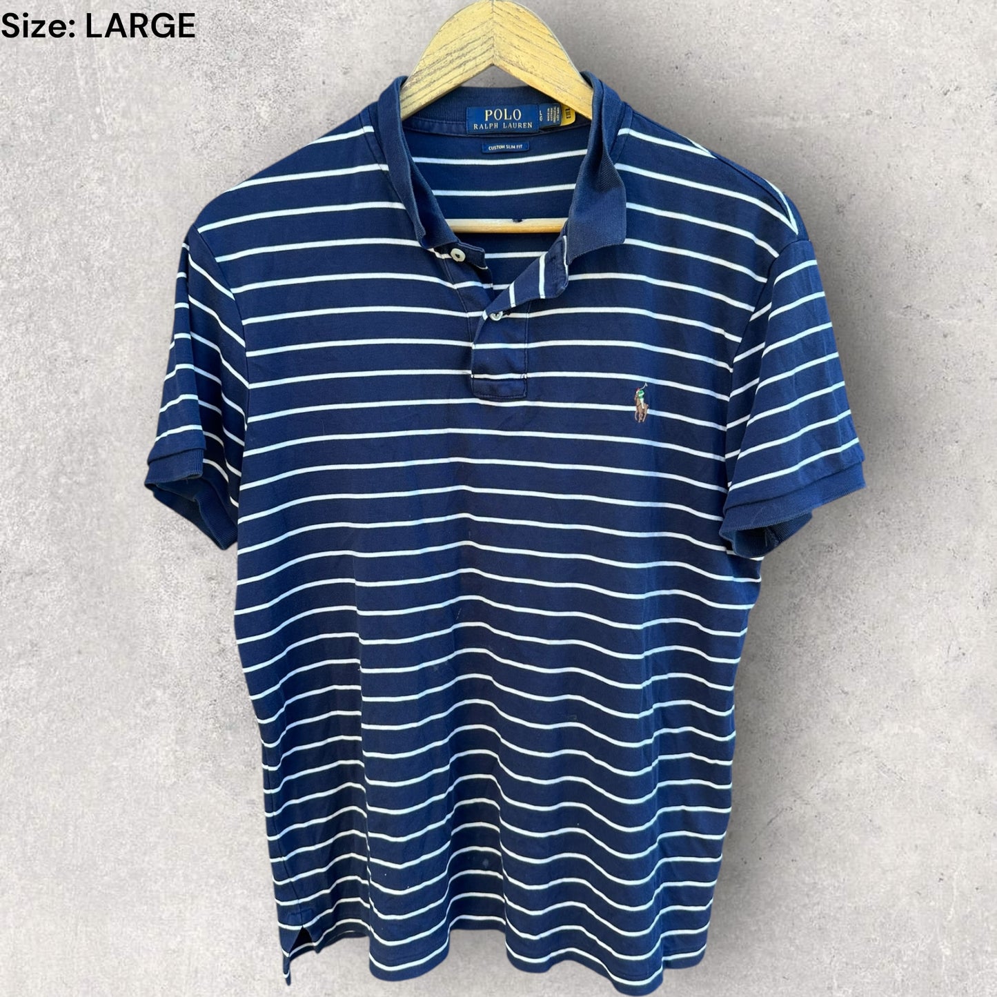 RALPH LAUREN POLO BLUE STRIPPED SHIRT