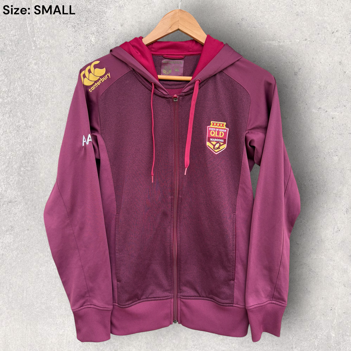 QLD Maroons Canterbury Full Zip Hooded Jumper