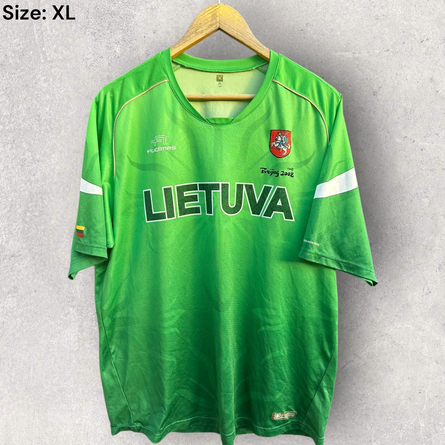 LITHUANIA 2008 BEIJING OLYMPIC GAMES FOOTBALL JERSEY