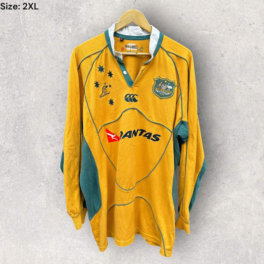 AUSTRALIAN WALLABIES CANTERBURY VINTAGE COTTON LONG SLEEVE JERSEY