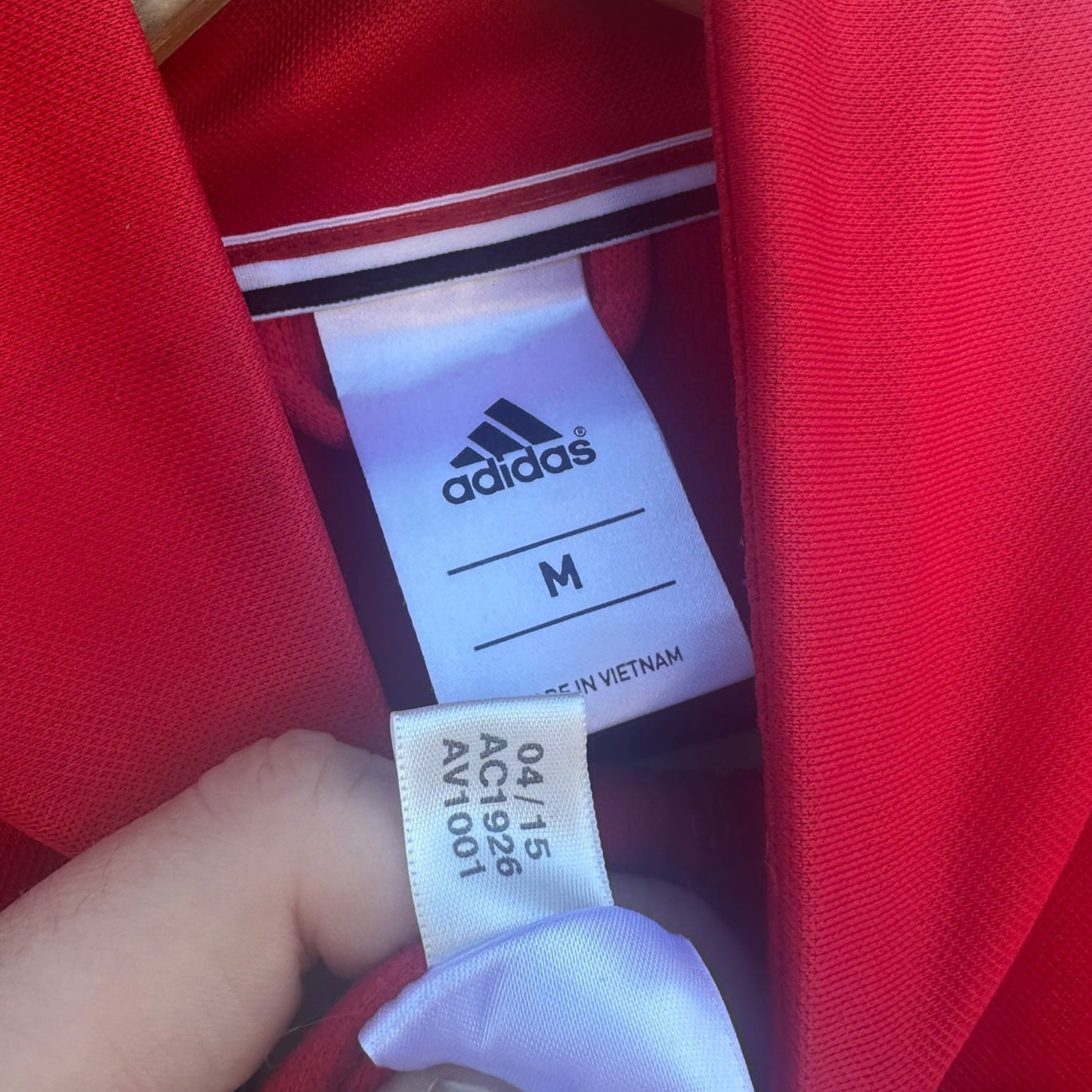 Manchester United 2015 Adidas Black Red Full Zip Football Jacket