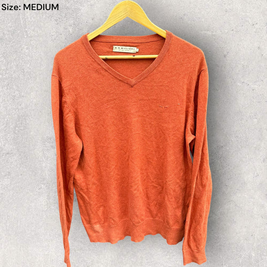 RM WILLIAMS WOOLEN CLAY COLOURED PULLOVER CARDIGAN