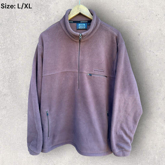 KATHMANDU ALTICA VINTAGE BROWN CHEST ZIP FLEECE JACKET
