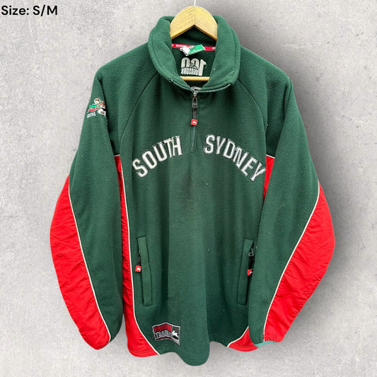 South Sydney Rabbitohs 2007 100 Seasons Chest Zip Fleece Nrl Jumper